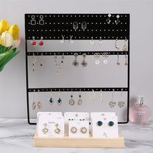 将图片加载到图库查看器,Stand Jewelry Display Organizer Earrings Pendants Bracelets Jewelry Holder With Wooden Base Earrings Storage Rack Metal Jewelry Storage Stand Necklace Rack Ornaments Display Stand Shopping Earring Stand