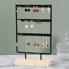 将图片加载到图库查看器,Stand Jewelry Display Organizer Earrings Pendants Bracelets Jewelry Holder With Wooden Base Earrings Storage Rack Metal Jewelry Storage Stand Necklace Rack Ornaments Display Stand Shopping Earring Stand