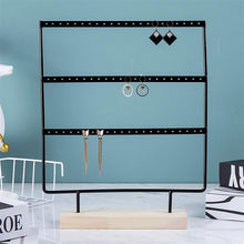 将图片加载到图库查看器,Stand Jewelry Display Organizer Earrings Pendants Bracelets Jewelry Holder With Wooden Base Earrings Storage Rack Metal Jewelry Storage Stand Necklace Rack Ornaments Display Stand Shopping Earring Stand