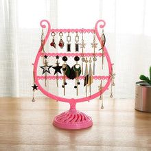 将图片加载到图库查看器,Stand Jewelry Display Organizer Earrings Pendants Bracelets Jewelry Holder With Wooden Base Earrings Storage Rack Metal Jewelry Storage Stand Necklace Rack Ornaments Display Stand Shopping Earring Stand