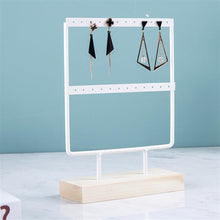 将图片加载到图库查看器,Stand Jewelry Display Organizer Earrings Pendants Bracelets Jewelry Holder With Wooden Base Earrings Storage Rack Metal Jewelry Storage Stand Necklace Rack Ornaments Display Stand Shopping Earring Stand