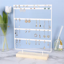 将图片加载到图库查看器,Stand Jewelry Display Organizer Earrings Pendants Bracelets Jewelry Holder With Wooden Base Earrings Storage Rack Metal Jewelry Storage Stand Necklace Rack Ornaments Display Stand Shopping Earring Stand