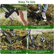 Load image into Gallery viewer, Standup Aluminum Weed Puller with 4 Claws