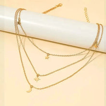 Load image into Gallery viewer, Star Moon Multi-layer Pendant Necklace