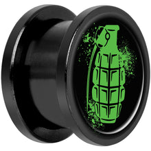 将图片加载到图库查看器,Green Grenade Black Anodized Screw Fit Plug Set 9/16