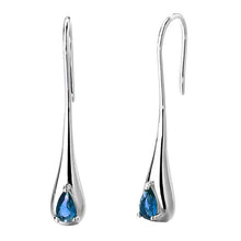 Load image into Gallery viewer, Sterling Silver Gemstone Water Drop Earrings