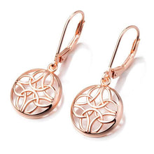 将图片加载到图库查看器,Sterling Silver Lever-Back Celtic Earrings