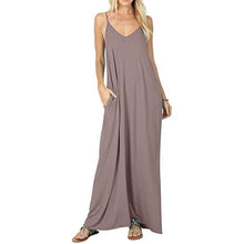 Load image into Gallery viewer, Stokeen Women's Summer Casual Plain Spaghetti Strap Maxi Dress