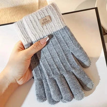 将图片加载到图库查看器,Stretch Knit Wool Full Finger Mittens