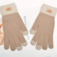 将图片加载到图库查看器,Stretch Knit Wool Full Finger Mittens