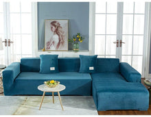 Load image into Gallery viewer, Stretchable Couch Cover Lounge Sofa Slipcover Furniture Cover Machine Washable Elasticated Sofa Covers Chaise Longue For Living Room Corner Armchair Elastic Cushion Couch Furniture 3 Seater Slipcover For Home