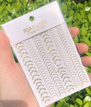 将图片加载到图库查看器,Stripe Line Nail Sticker Decal Thin Lining Line Art Self-Adhesive Peel Off Silver /Gold /White /Black Gold Stickers Accessories Strip Line Nail Decal Self-Adhesive 3D Wave Decal Decoration Metallic Curve Design Decoration for Women Girls