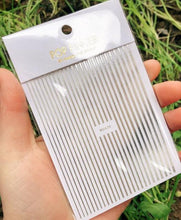 将图片加载到图库查看器,Stripe Line Nail Sticker Decal Thin Lining Line Art Self-Adhesive Peel Off Silver /Gold /White /Black Gold Stickers Accessories Strip Line Nail Decal Self-Adhesive 3D Wave Decal Decoration Metallic Curve Design Decoration for Women Girls
