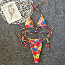 将图片加载到图库查看器,Striped Lace Ruffle Push Up Women Swimsuit Female Swimwear Bra Cup Bikini Set High Cut Bathing Suit Women Two Piece Swimsuits Push Up Bikini Sets Bathing Suits Ruffle Bikini Tops With Bottoms For Teen Girls