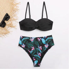 将图片加载到图库查看器,Striped Lace Ruffle Push Up Women Swimsuit Female Swimwear Bra Cup Bikini Set High Cut Bathing Suit Women Two Piece Swimsuits Push Up Bikini Sets Bathing Suits Ruffle Bikini Tops With Bottoms For Teen Girls