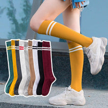 将图片加载到图库查看器,Striped Long Warm Thigh High Stockings Women's Casual Tube Thigh High Socks for School Over Knee High Socks for girls