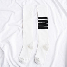 将图片加载到图库查看器,Striped Long Warm Thigh High Stockings Women's Casual Tube Thigh High Socks for School Over Knee High Socks for girls