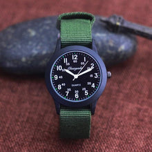 将图片加载到图库查看器,Students Learning Time Quartz Watches Girls Water Resistant Gifts Clock Kids Canvas Fashion Wristwatches Dark Watches For Men Waterproof Field Outdoor Sport Mens Wristwatch With Nylon Band