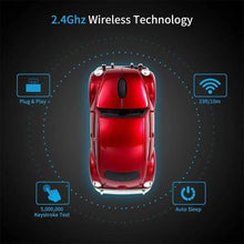 Load image into Gallery viewer, Stylish 2.4G Wireless Mouse Car Shape Computer USB Mice 1200DPI Office Mouse Unique 3D Sports Car Design Gamer Mouse