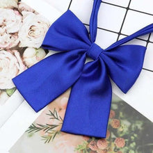 Load image into Gallery viewer, Stylish Colorful Women‘s Shirts Bowtie Ladies Girl School Wedding Party Bowtie For Women Adjustable Pre-tied Solid Color Handmade Bowties for Women