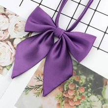 Load image into Gallery viewer, Stylish Colorful Women‘s Shirts Bowtie Ladies Girl School Wedding Party Bowtie For Women Adjustable Pre-tied Solid Color Handmade Bowties for Women