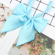 Load image into Gallery viewer, Stylish Colorful Women‘s Shirts Bowtie Ladies Girl School Wedding Party Bowtie For Women Adjustable Pre-tied Solid Color Handmade Bowties for Women