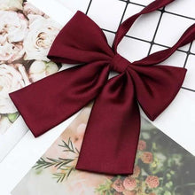 Load image into Gallery viewer, Stylish Colorful Women‘s Shirts Bowtie Ladies Girl School Wedding Party Bowtie For Women Adjustable Pre-tied Solid Color Handmade Bowties for Women