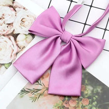Load image into Gallery viewer, Stylish Colorful Women‘s Shirts Bowtie Ladies Girl School Wedding Party Bowtie For Women Adjustable Pre-tied Solid Color Handmade Bowties for Women