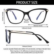 Load image into Gallery viewer, Stylish Eyeglasses Glasses Clear Lens Blue Light Blocking Glasses Women Men Fashion Cat Eye Glasses Computer Gaming Eyeglasses Eye Protection Eyewear