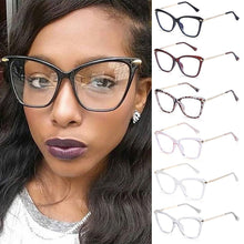 Load image into Gallery viewer, Stylish Eyeglasses Glasses Clear Lens Blue Light Blocking Glasses Women Men Fashion Cat Eye Glasses Computer Gaming Eyeglasses Eye Protection Eyewear