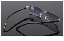 将图片加载到图库查看器,Stylish Fashionable Blue Light Blocking Rimless Reading Glasses Women Men Simple Modern Square Frameless Diopters Glasses Frameless Reading Glasses Blue Light Blocking Rimless Computer Reader Lightweight Anti Glare Filter Eyeglasses