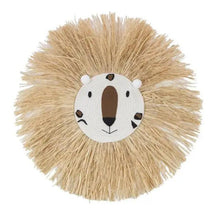Load image into Gallery viewer, Stylish Interior Hand Woven Cartoon Lion Hanging Decorations Cotton Thread Weaving Animal Head Ornament Children room Wall Hanging