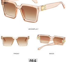 Load image into Gallery viewer, Stylish Square Sunglasses For Women & Luxury Eyeglasses For Women And Men square Sun Glasses For Men Eyewear Women Oversized Square Frame Sunglasses Multiple Tinted Glitter Inspired Stylish Shades