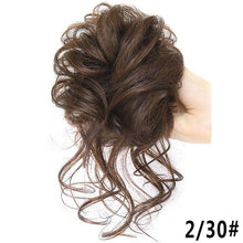 将图片加载到图库查看器,Stylish Synthetic Hair Bun Chignon Messy Curly Hair Band Elastic Scrunchy False Hair Pieces For Women Hairpins Black Brown Clip in Hair Extension For Volumized Hair Buns For Girls