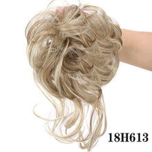 将图片加载到图库查看器,Stylish Synthetic Hair Bun Chignon Messy Curly Hair Band Elastic Scrunchy False Hair Pieces For Women Hairpins Black Brown Clip in Hair Extension For Volumized Hair Buns For Girls
