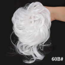将图片加载到图库查看器,Stylish Synthetic Hair Bun Chignon Messy Curly Hair Band Elastic Scrunchy False Hair Pieces For Women Hairpins Black Brown Clip in Hair Extension For Volumized Hair Buns For Girls