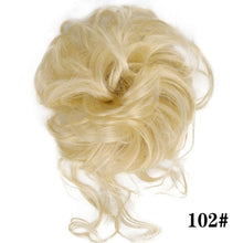 将图片加载到图库查看器,Stylish Synthetic Hair Bun Chignon Messy Curly Hair Band Elastic Scrunchy False Hair Pieces For Women Hairpins Black Brown Clip in Hair Extension For Volumized Hair Buns For Girls