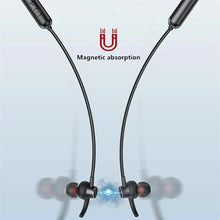 Load image into Gallery viewer, Stylish Wireless Bluetooth Earphones Magnetic Sports Running Headset IPX5 Waterproof Noise Cancelling Stereo Magnetic Earphones With Mic For Workout Running Gym