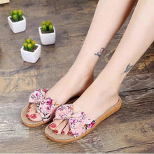 Load image into Gallery viewer, Stylish Women Flax Slippers Casual Summer Flower Elegant Fashion Slippers For Womens