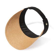 将图片加载到图库查看器,Summer Adjustable Empty Top Hat Portable Foldable Women's Beach Hat Wide Brim Women Sun Hat Fashion Casual Comfortable Cap Visors For Outdoor Activities