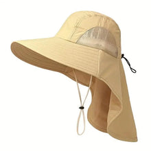 Load image into Gallery viewer, Summer Beach Neck Sunscreen Hat