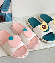 Load image into Gallery viewer, Summer Beach Slides Women Men Casual Slippers Fruits Thick Soled Sandals Girls Bathroom Shoes Girls Water Shoes Cute Lightweight Fruit Slippers Beach Pool Indoor Outdoor Flip Flops