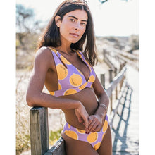将图片加载到图库查看器,Summer Bikini Stylish Swimwear Women Halter Push Up Bikini Women's Neck Triangle Bikini Set Leopard Print Two Piece Swimsuits Set Swimsuit Female Lemon Print Bandage Bathing Suit