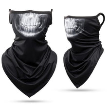 Load image into Gallery viewer, Summer Breathable Mesh Skull Hunting Cycling Bandana Sport Half Face Cover Mask Running Hiking Skiing Triangle Neck Warmer Scarf Motorcycle Protect Cycling Face Mask Anti-UV Neck Hood Half Face Breathable Dustproof Headband Triangle Sport Scarf