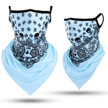 Load image into Gallery viewer, Summer Breathable Mesh Skull Hunting Cycling Bandana Sport Half Face Cover Mask Running Hiking Skiing Triangle Neck Warmer Scarf Motorcycle Protect Cycling Face Mask Anti-UV Neck Hood Half Face Breathable Dustproof Headband Triangle Sport Scarf
