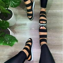 将图片加载到图库查看器,Summer Elastic Womens Sandals Solid Colorful Beach Soft Modern Stylish Women Sandals