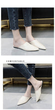 将图片加载到图库查看器,Summer Elegant Ladies Slippers Slip On Square Heel Shoes High Heels Women Pumps Women Flats Elastic Mules Comfortable Slip On Women's Flats Loafers Casual Flat Shoes