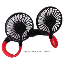 Load image into Gallery viewer, Summer Fan Hanging Neck 1200mAh Fan Rechargeable USB Hanging Neck Fan Mini Carry On Electric Fan For Outdoor Sports Cooling Fan Portable Hanging Neck Fan Rechargeable Neck Fan