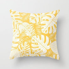 Load image into Gallery viewer, Summer Fashion Fresh Yellow Cute Pillows Case Geometry Yellow Pillow Case Cushion Cover Polyester Pillowcase Floral Cushion Case Modern Decorative Pillows For Bed Sofa Couch 45x45CM