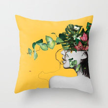 Load image into Gallery viewer, Summer Fashion Fresh Yellow Cute Pillows Case Geometry Yellow Pillow Case Cushion Cover Polyester Pillowcase Floral Cushion Case Modern Decorative Pillows For Bed Sofa Couch 45x45CM